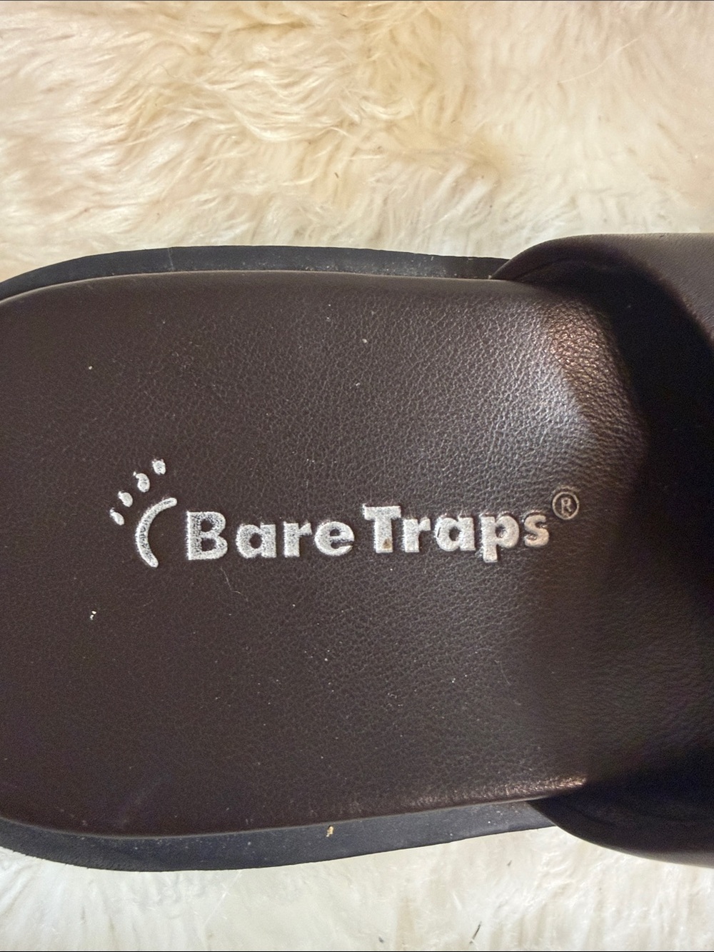 BareTraps Rebecca Black Leather Slide Sandals Womens Size 10M Comfort - Picture 6 of 7
